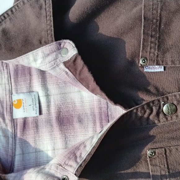 ๐ฆ CARHARTT BROWN CREW Long Sleeve TEE WOMENS LG VNPLC - Picture 8 of 16